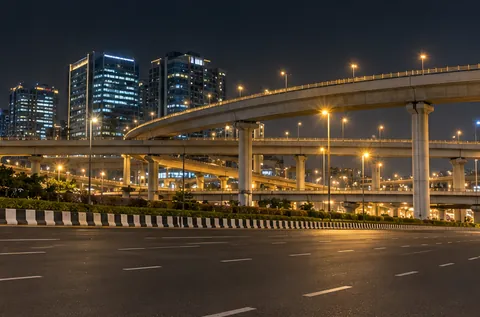 Gachibowli, Hyderabad, at night