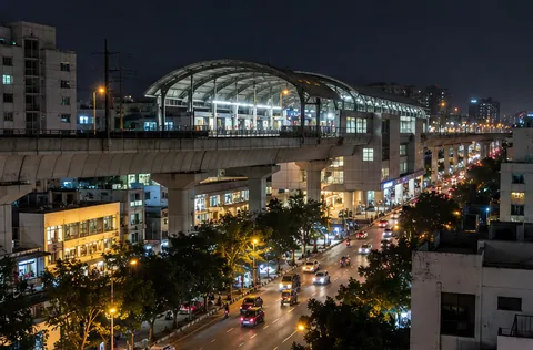 Kukatpally, Hyderabad, at night