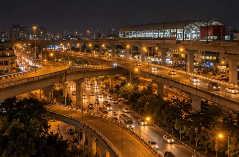 LB Nagar, Hyderabad, at night