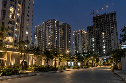 Manikonda, Hyderabad, at night