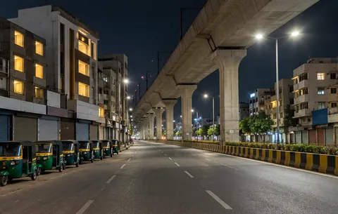 SR Nagar, Hyderabad, at night